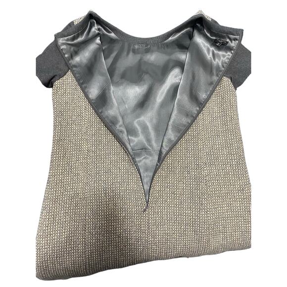 Talbots Sheath Dress 12P Tweed Style Tans Neutrals Lined Knee Length 1/4 Sleeve - Picture 6 of 14